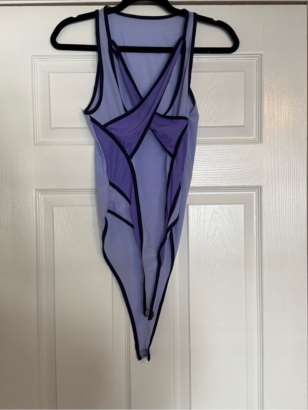 Kids Purple One-Piece Swimsuit with Contrast Trim